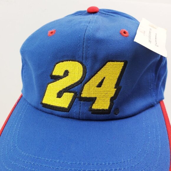 Jeff Gordon Vintage NASCAR Hat 90s Strapback 24 Competitors View Deadstock NWT - Picture 11 of 13